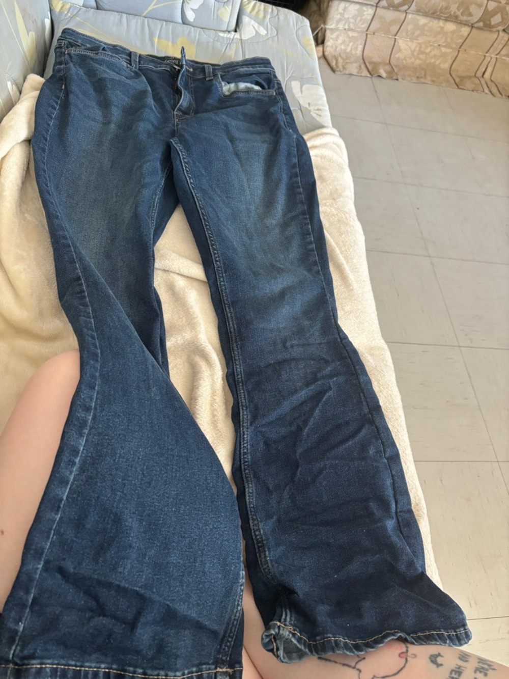 Women’s Dark Blue Denim Jeans - Classic Flare